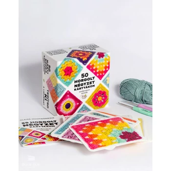 50 horgolt négyzet kártyákon- Mix&match minták