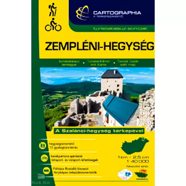 Zempléni-hegység turistakalauz - 1:40000 - 2023 kiadás - A Szalánci-hegység térképével