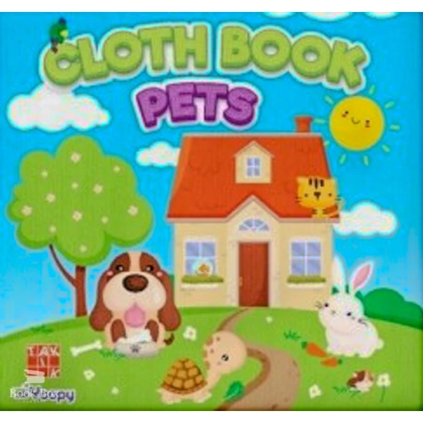 Textilkönyv - Háziállatok- Cloth Book - Pets