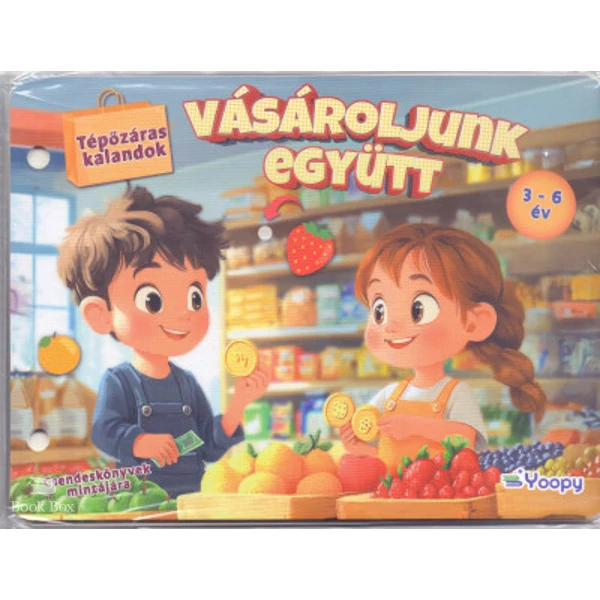 Tépőzáras kalandok -Vásároljunk együtt- Csendeskönyvek mintájára