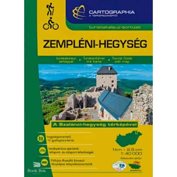 Zempléni-hegység turistakalauz - 1:40000 - 2023 kiadás - A Szalánci-hegység térképével