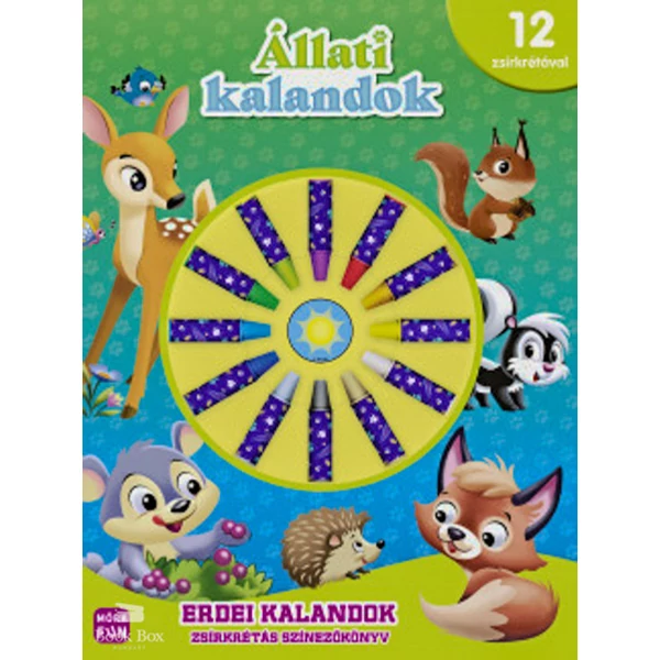 Állati kalandok - Erdei kalandok- Zsírkrétás színezőkönyv