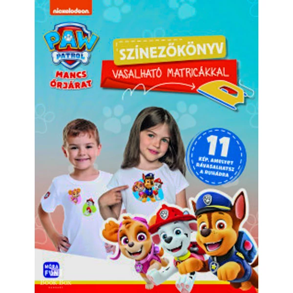 Mancs Őrjárat - Színezőkönyv vasalható matricákkal