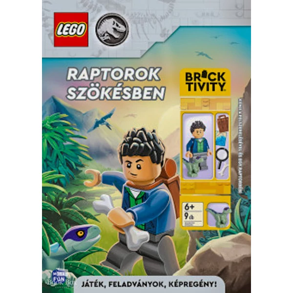 Lego Jurassic World - Raptorok szökésben- Kenji a felszerelésével és egy raptorbébi